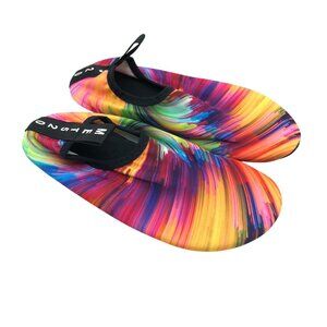 Met520 Girls Water Shoes Slip On Rainbow Striped Colorful 36/37 US 3/3.5